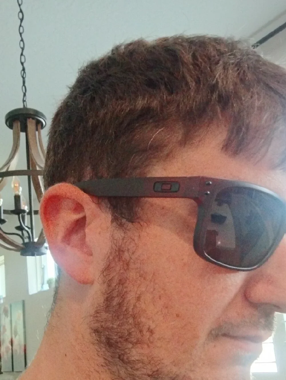 Oakley Brown Frame Sunglasses with Dark Lenses